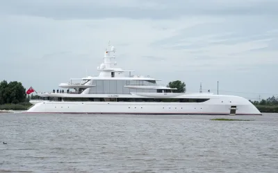 Excellence (80m, Abeking & Rasmussen 2019) bow view